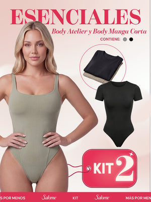 Kit Body Atelier Espalda Profunda & Manga Corta Sin Costuras | Salome 5004 & 5007 | 01L5