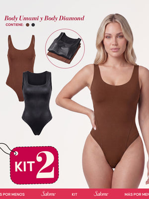 Kit Body Diario Umami Tiras Finas & Diamond Escote Cuadrado | Salome 5005 + 5006