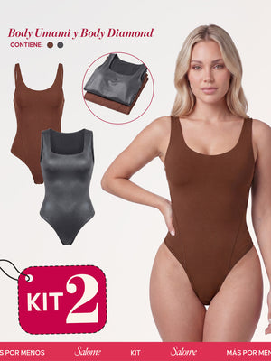 Kit Body Diario Umami Tiras Finas & Diamond Escote Cuadrado | Salome 5005 + 5006