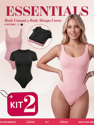 Kit Body Diario Tiras Finas & Manga Corta Sin Costuras | Salome 5005 + 5007 | 01L5