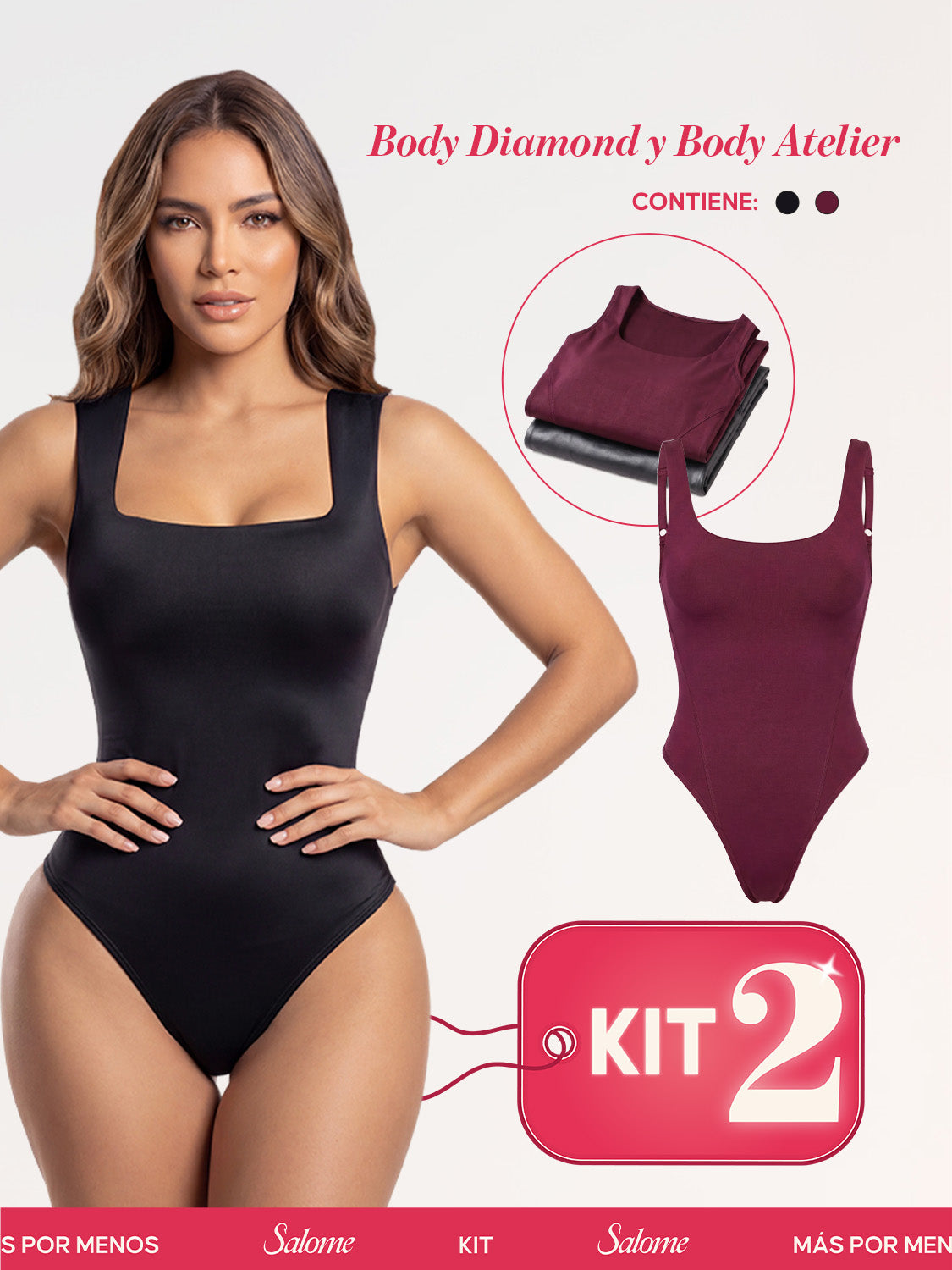 Kit Body Atelier Espalda Profunda & Diamond Tiras Anchas | Salome 5004 + 5006