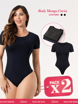 2 Pack Body Manga Corta: Sin Costuras y Elegancia | Salome 5007 | Ant 01L5