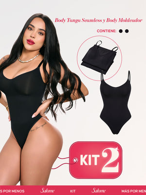 kit Bodys: Tanga Seamless y Moldeador | Salome 5601 + 5505 | Ant 7001 + 01L3