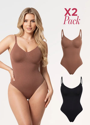 2 Pack Body Tanga Seamless: Control abdomen y soporte de busto | Salome 7001