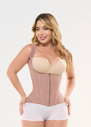 Faja Chaleco Salome 7013 | Moldea Cintura, Espalda y Corrige Postura