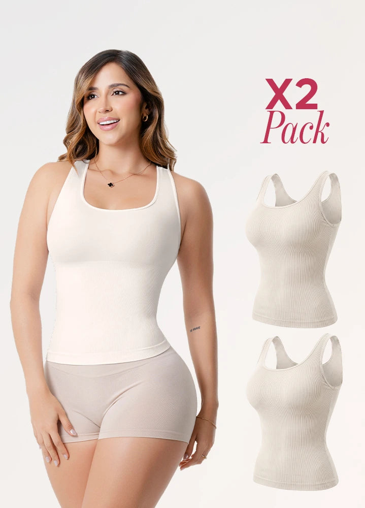 Camisilla de Control Pack x2: Moldeo y Control Abdominal | Salome 7004