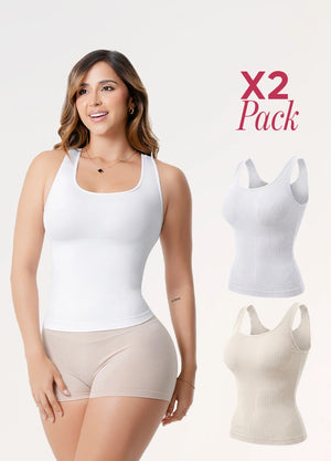 Camisilla de Control Pack x2: Moldeo y Control Abdominal | Salome 7004