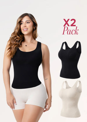 Camisilla de Control Pack x2: Moldeo y Control Abdominal | Salome 7004