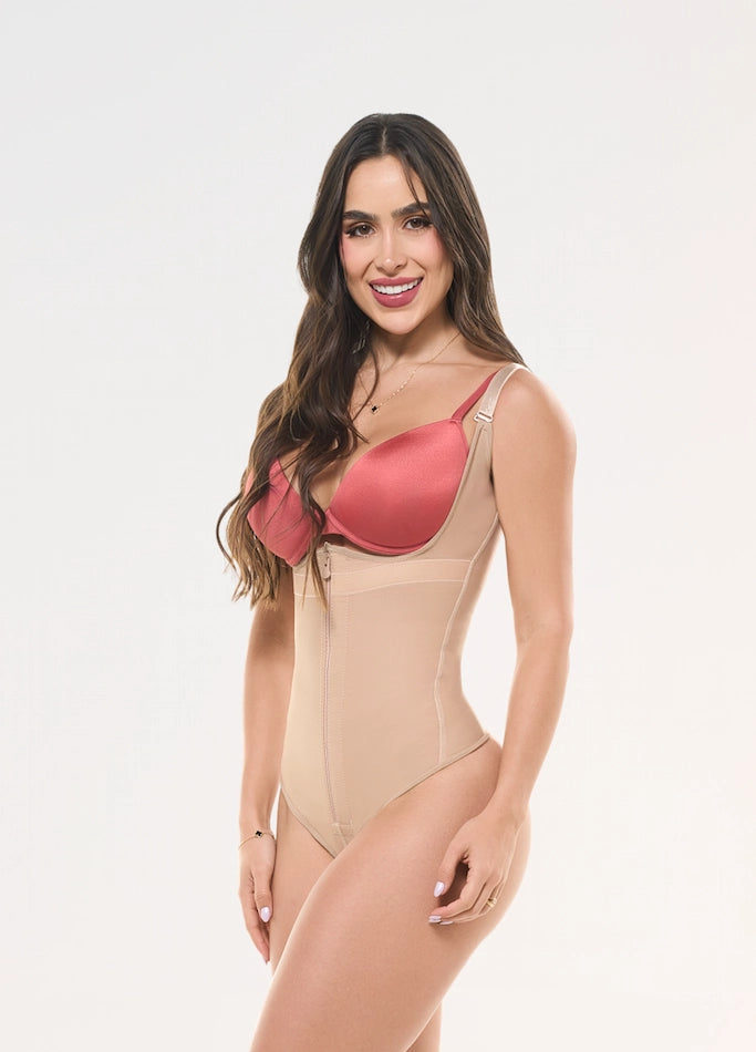 Body Faja Salome 351 C Powernet | Diseño Brasilera y Espalda Alta | Moldea Cintura y Cadera