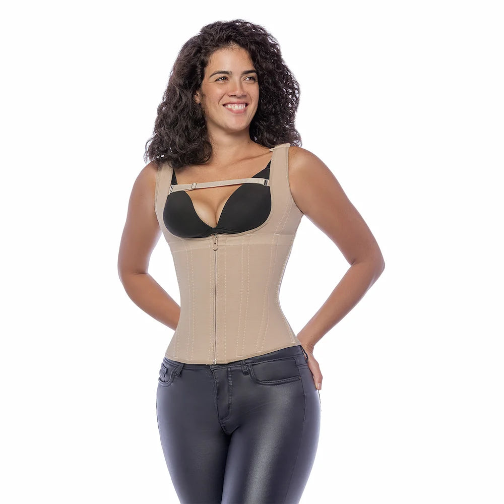 Chaleco Faja Salome 314 | Manga Sisa | Control de Abdomen y Espalda