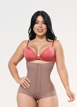 Faja Body Salome 412 CCB | Diseño Strapless y Broches Ajustables | Control Abdomen y Glúteos