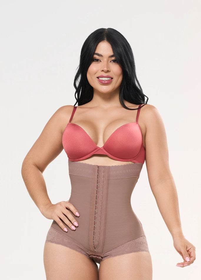 Faja Body Salome 412 CCB | Diseño Strapless y Broches Ajustables | Control Abdomen y Glúteos
