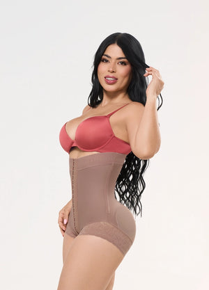 Faja Body Salome 412 CCB | Diseño Strapless y Broches Ajustables | Control Abdomen y Glúteos