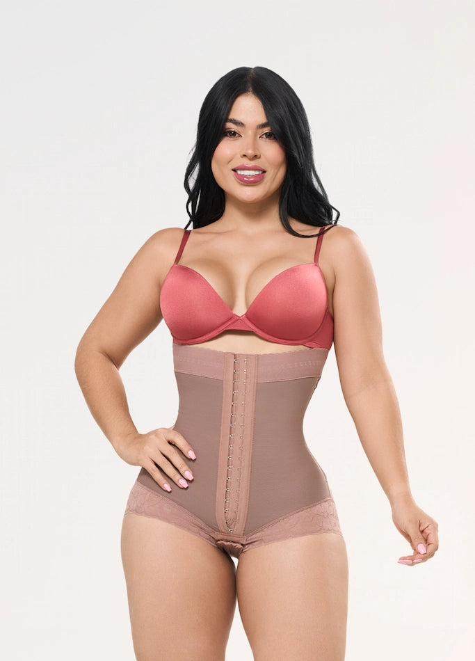 Faja Body Salome 412 CCB | Diseño Strapless y Broches Ajustables | Control Abdomen y Glúteos