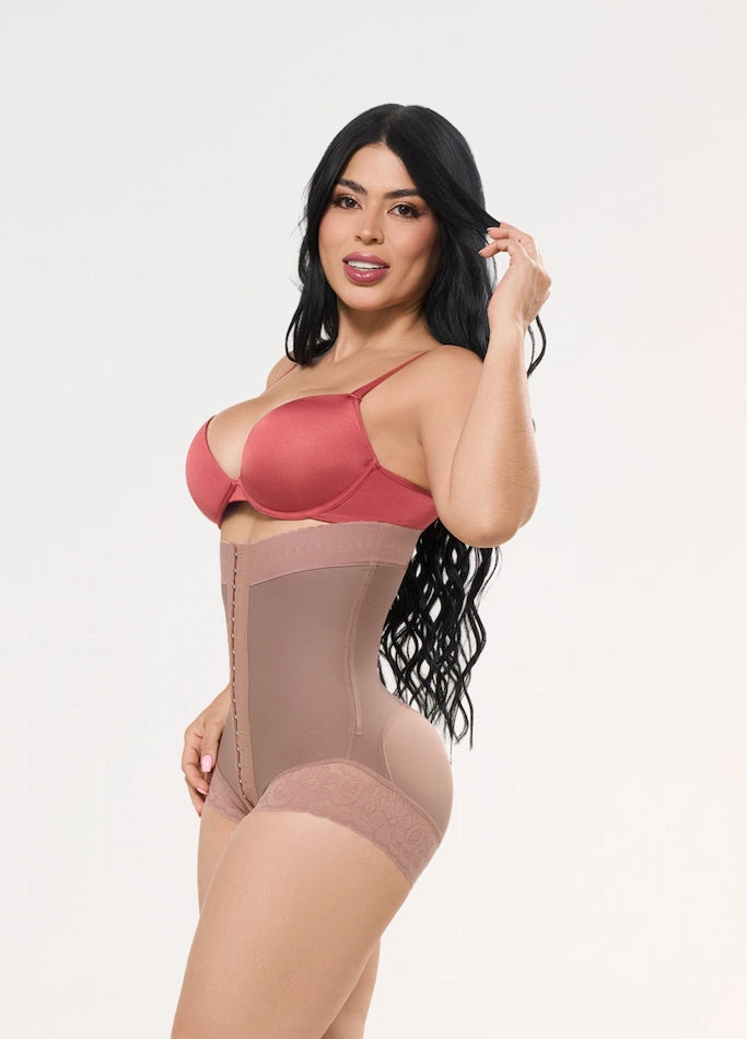 Faja Body Salome 412 CCB | Diseño Strapless y Broches Ajustables | Control Abdomen y Glúteos
