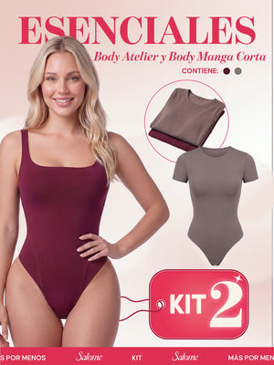 Kit Body Atelier Espalda Profunda & Manga Corta Sin Costuras | Salome 5004 & 5007 | 01L5