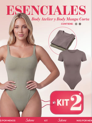 Kit Body Atelier Espalda Profunda & Manga Corta Sin Costuras | Salome 5004 & 5007 | 01L5
