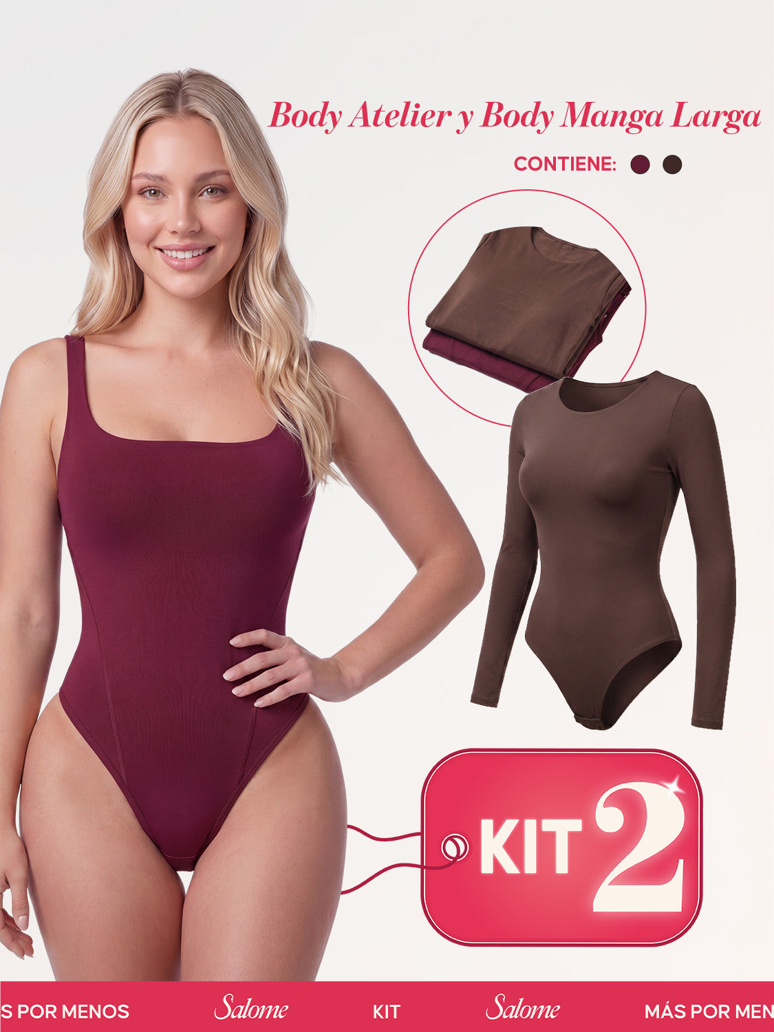 Kit Body Atelier Espalda Profunda & Manga Larga Microfibra | Salome 5004 + 5008 | 03L5