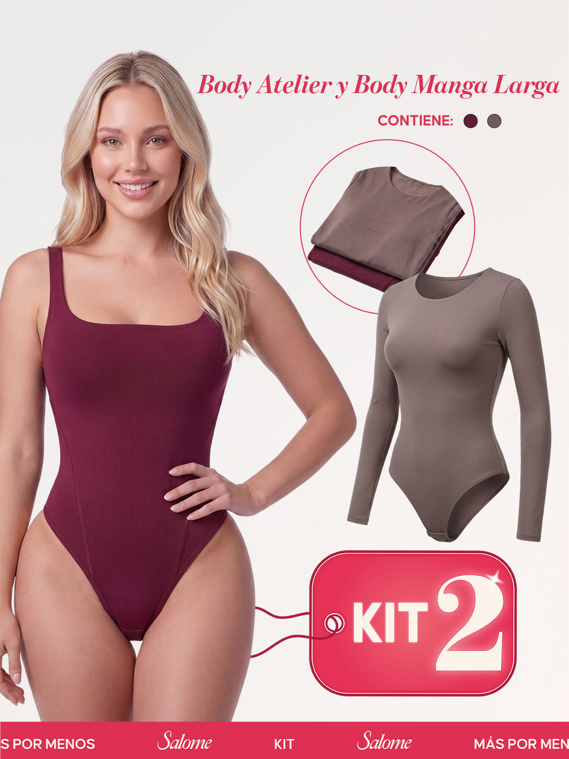 Kit Body Atelier Espalda Profunda & Manga Larga Microfibra | Salome 5004 + 5008 | 03L5