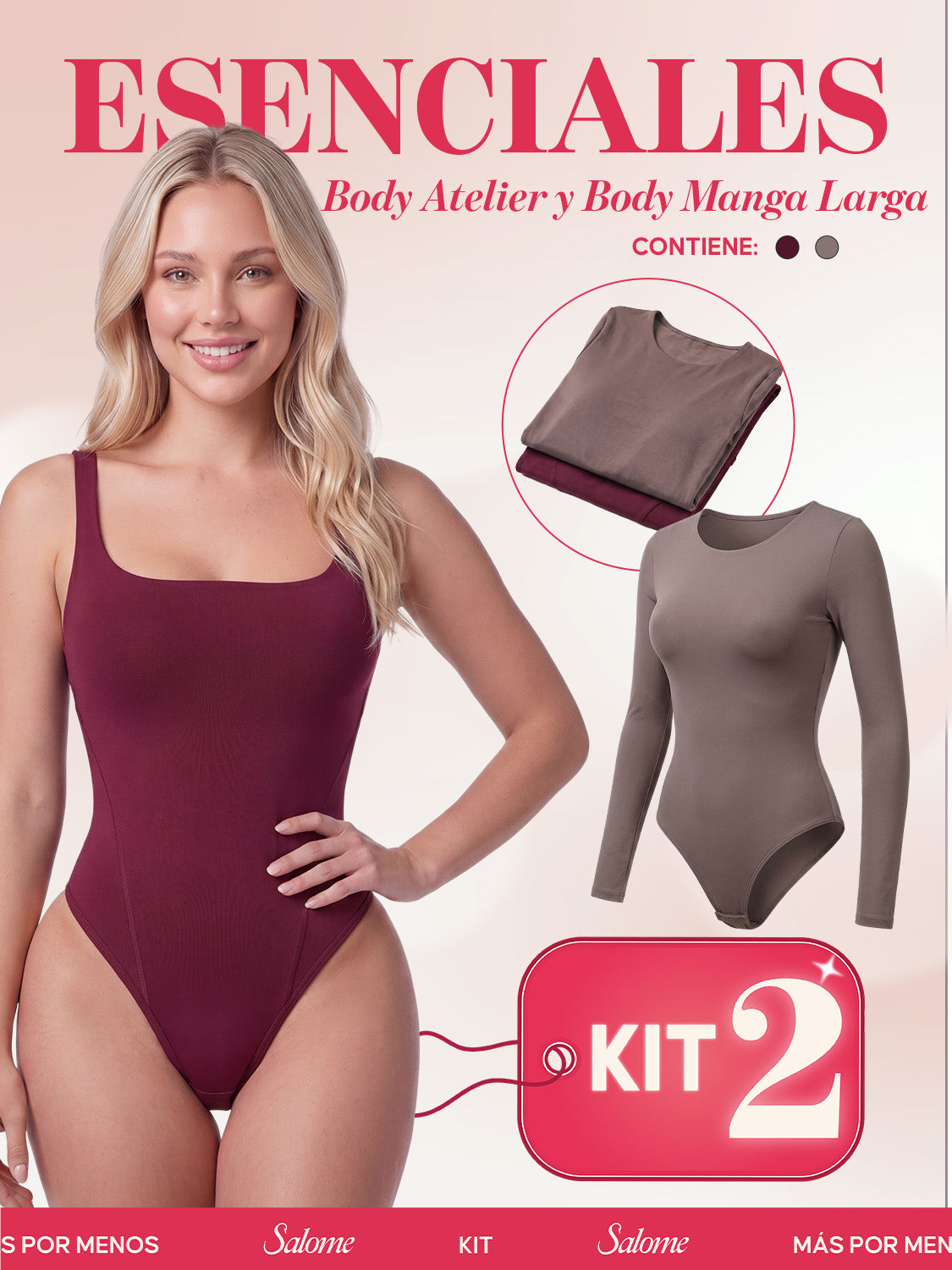 Kit Body Atelier Espalda Profunda & Manga Larga Microfibra | Salome 5004 + 5008 | 03L5
