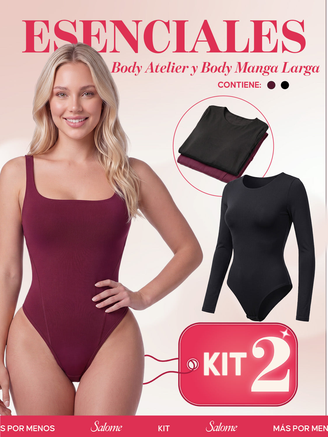 Kit Body Atelier Espalda Profunda & Manga Larga Microfibra | Salome 5004 + 5008 | 03L5