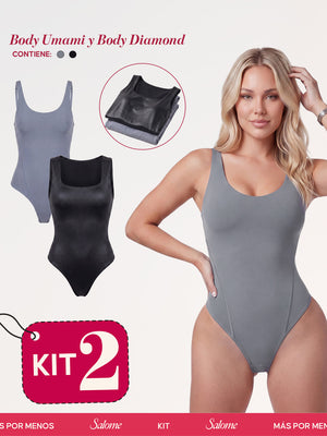 Kit Body Diario Umami Tiras Finas & Diamond Escote Cuadrado | Salome 5005 + 5006