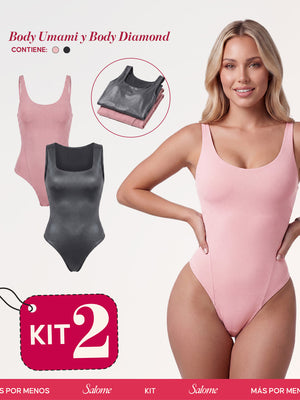 Kit Body Diario Umami Tiras Finas & Diamond Escote Cuadrado | Salome 5005 + 5006