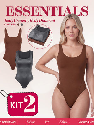 Kit Body Diario Umami Tiras Finas & Diamond Escote Cuadrado | Salome 5005 + 5006