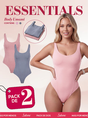 Paquete x2 Body Umami Escote Redondo, Tiras Finas y Tanga | 2-Pack Salome 5005