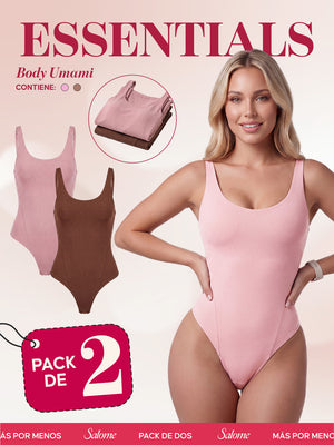 Paquete x2 Body Umami Escote Redondo, Tiras Finas y Tanga | 2-Pack Salome 5005