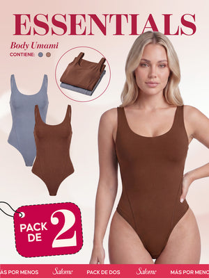 Paquete x2 Body Umami Escote Redondo, Tiras Finas y Tanga | 2-Pack Salome 5005