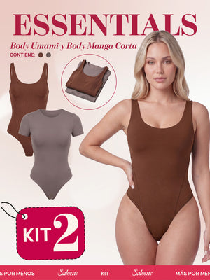 Kit Body Diario Tiras Finas & Manga Corta Sin Costuras | Salome 5005 + 5007 | 01L5