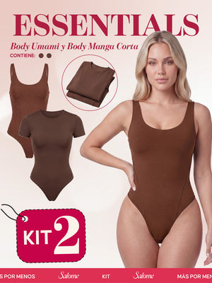 Kit Body Diario Tiras Finas & Manga Corta Sin Costuras | Salome 5005 + 5007 | 01L5