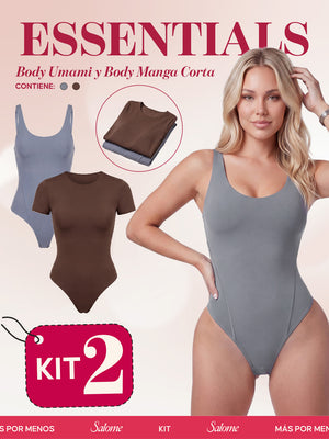Kit Body Diario Tiras Finas & Manga Corta Sin Costuras | Salome 5005 + 5007 | 01L5