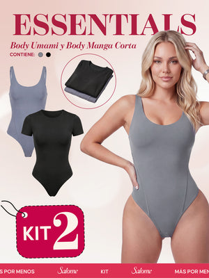 Kit Body Diario Tiras Finas & Manga Corta Sin Costuras | Salome 5005 + 5007 | 01L5