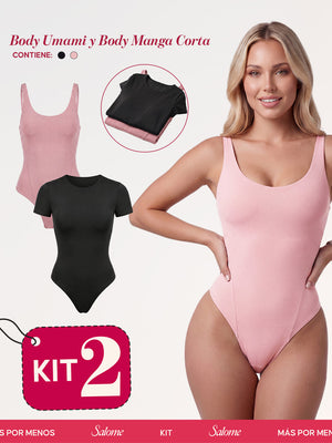 Kit Body Diario Tiras Finas & Manga Corta Sin Costuras | Salome 5005 + 5007 | 01L5