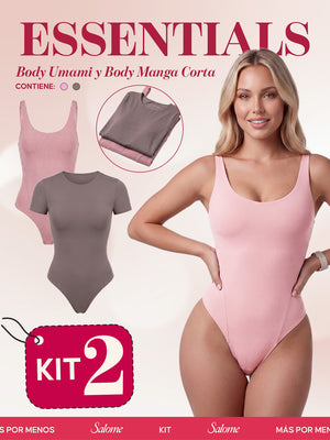 Kit Body Diario Tiras Finas & Manga Corta Sin Costuras | Salome 5005 + 5007 | 01L5