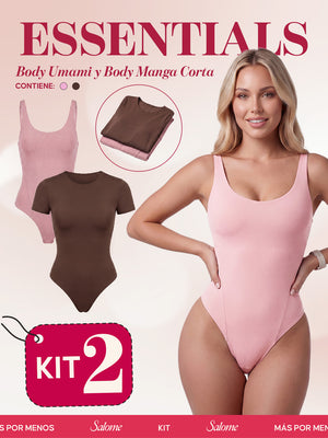 Kit Body Diario Tiras Finas & Manga Corta Sin Costuras | Salome 5005 + 5007 | 01L5
