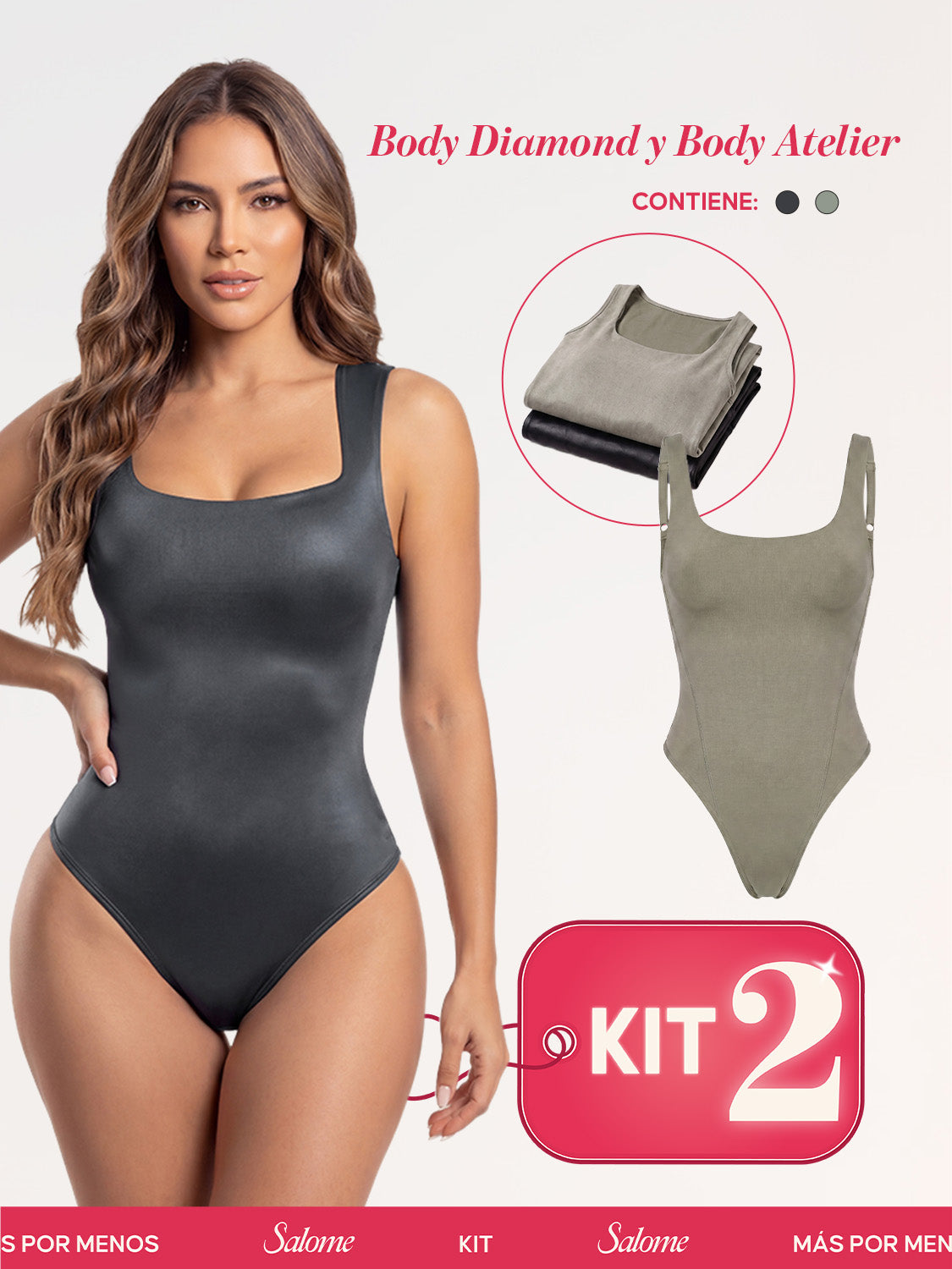 Kit Body Atelier Espalda Profunda & Diamond Tiras Anchas | Salome 5004 + 5006
