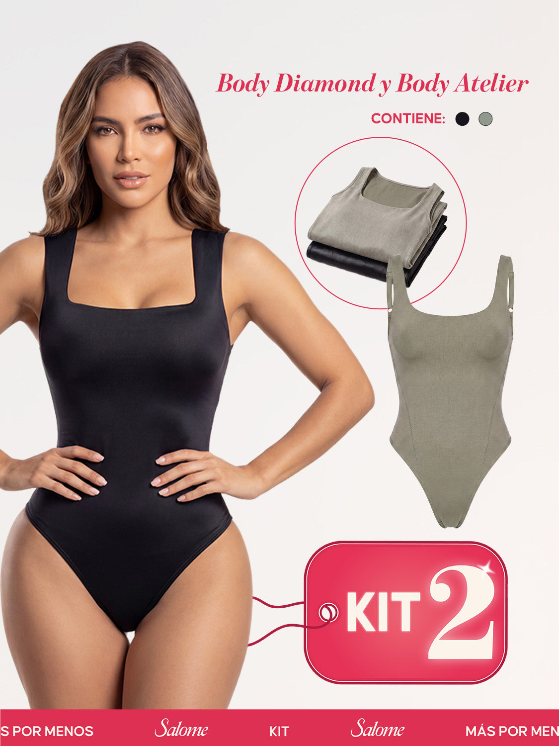 Kit Body Atelier Espalda Profunda & Diamond Tiras Anchas | Salome 5004 + 5006