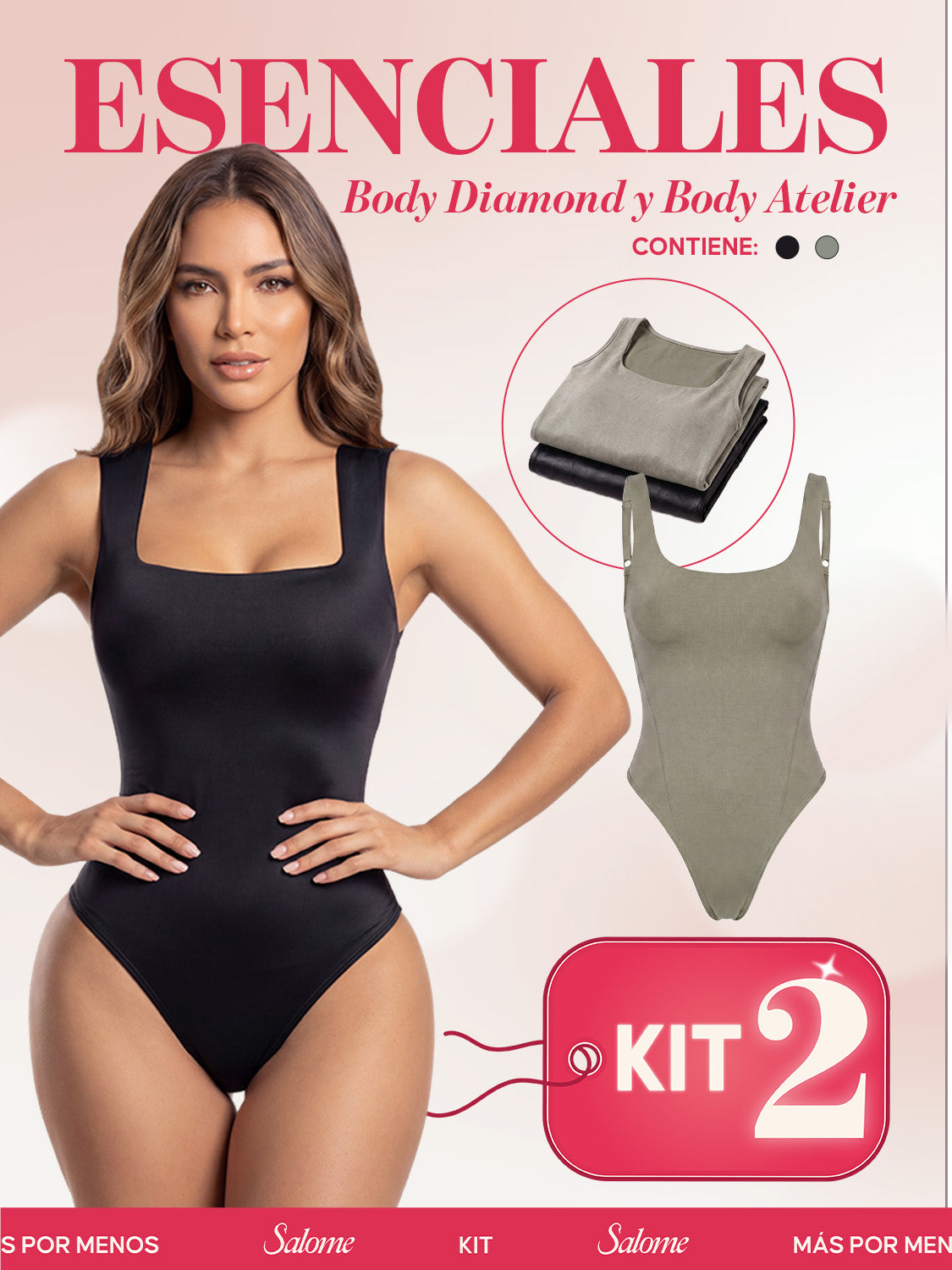 Kit Body Atelier Espalda Profunda & Diamond Tiras Anchas | Salome 5004 + 5006