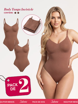 2 Pack Body: Tanga Invisible con Soporte de Busto | Salome 5601 | Ant 7001