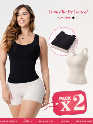 Camisilla de Control Salome 7004 Pack x2 Beige y Negro