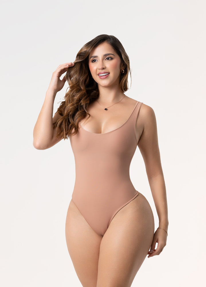 Body Moldeador 5003 Tiras finas, escote redondo | Control de Abdomen