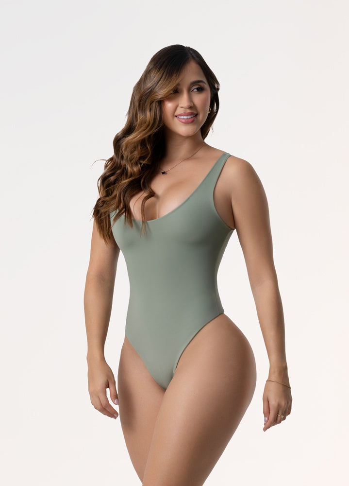 Body Moldeador 5003 Tiras finas, escote redondo | Control de Abdomen