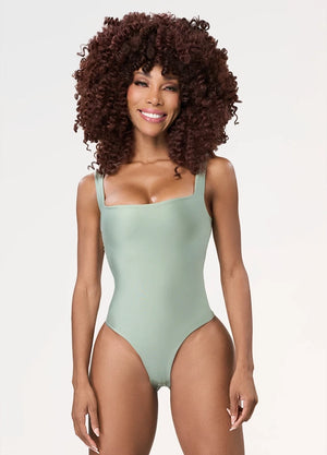 Body Moldeador 5002 Tiras gruesas, escote cuadrado | Control Abdominal