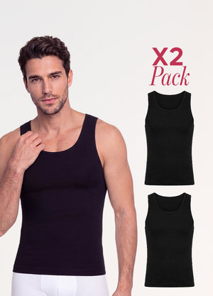 Camiseta Moldeadora Hombre: Abdomen y Espalda | Salome SEM-123 2 Pack