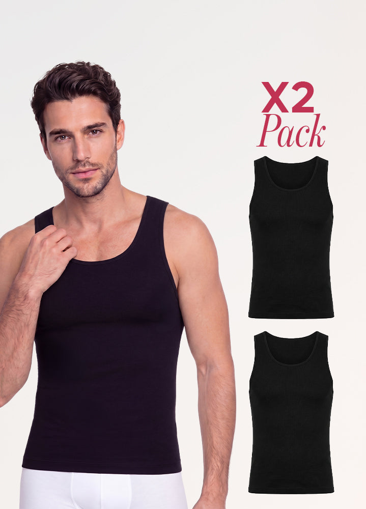 Camiseta Moldeadora Hombre: Abdomen y Espalda | Salome SEM-123 2 Pack