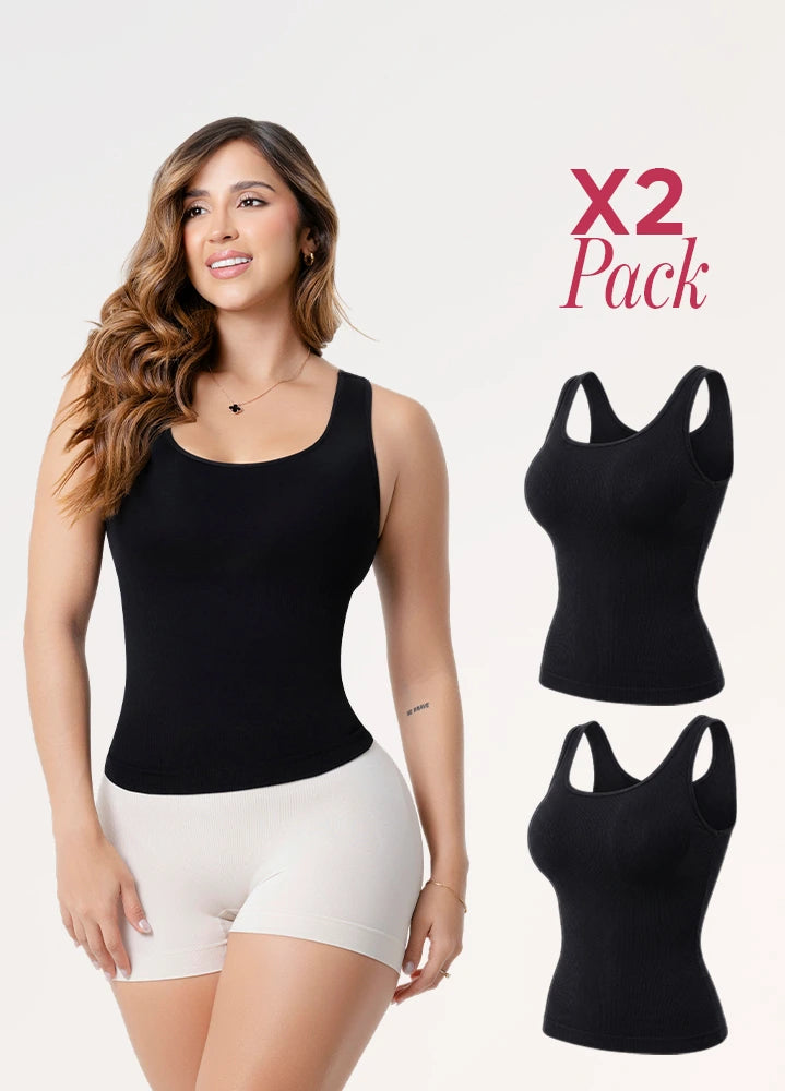 Camisilla de Control Pack x2: Moldeo y Control Abdominal | Salome 7004