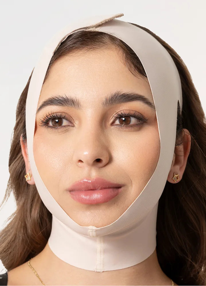 Mentonera Facial Postquirúrgica Salomé | Compresión Baja y Ajuste con Velcro
